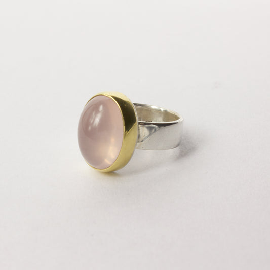 RW293: Rose quartz ring
