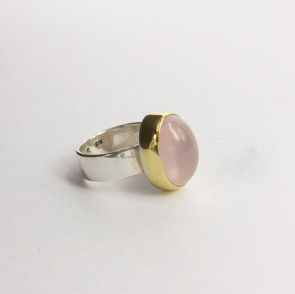 RW293: Rose quartz ring