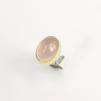 RW293: Rose quartz ring