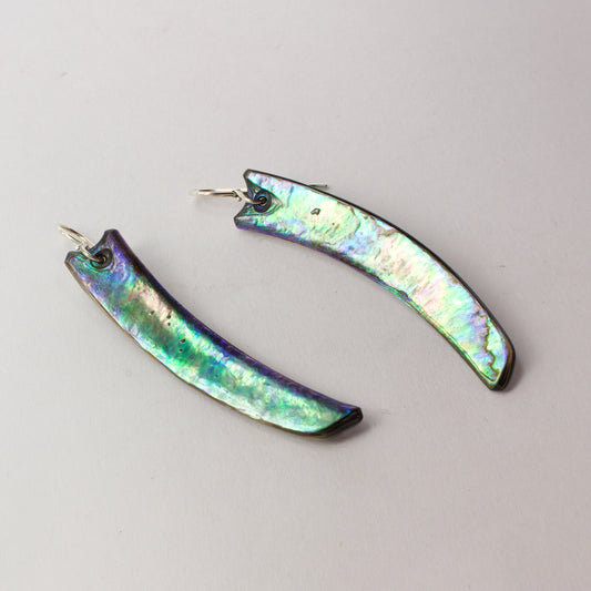 SM261: Pāua pin shape earrings