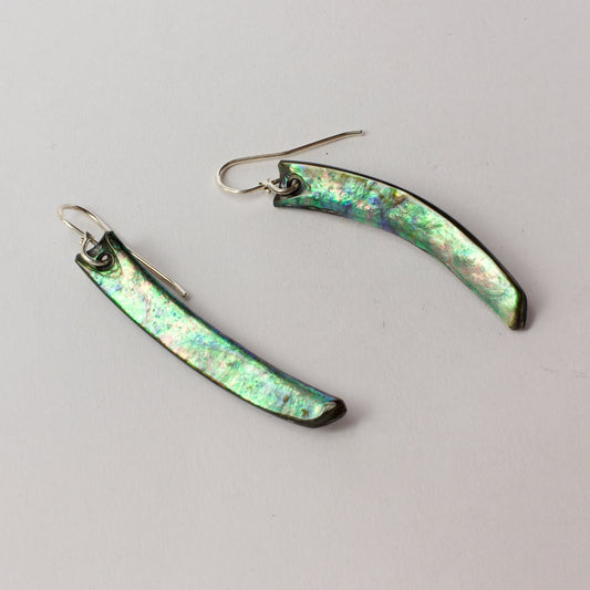 SM260: Pāua pin shape earrings