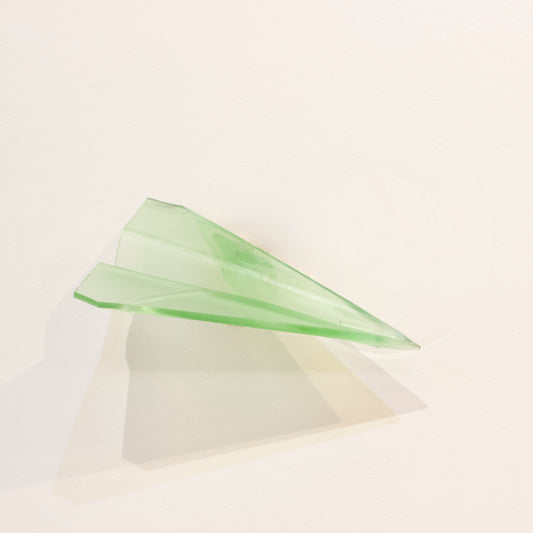 TBA146: Paper plane - pale jade green
