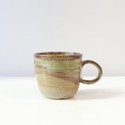 HP120: Brown and green glazed mug