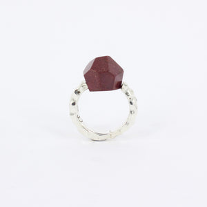 DH191: Faceted jasper ring