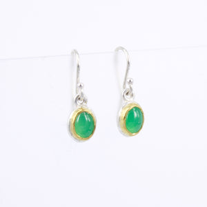 DM874B: Chrysoprase ingot drop earrings
