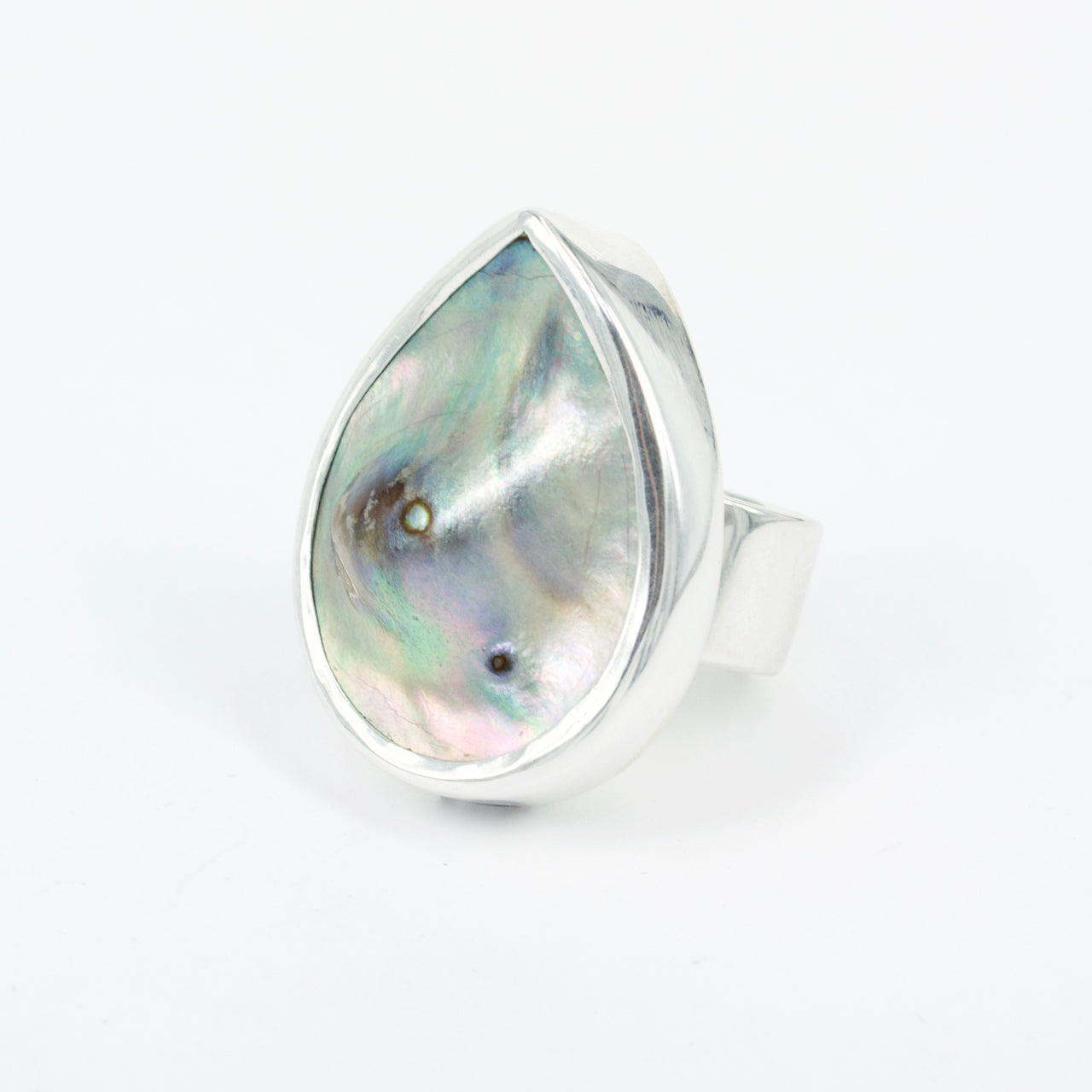 RW230: Paua pearl blister ring