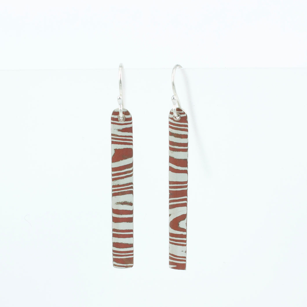 JD10: Mokume gane earrings