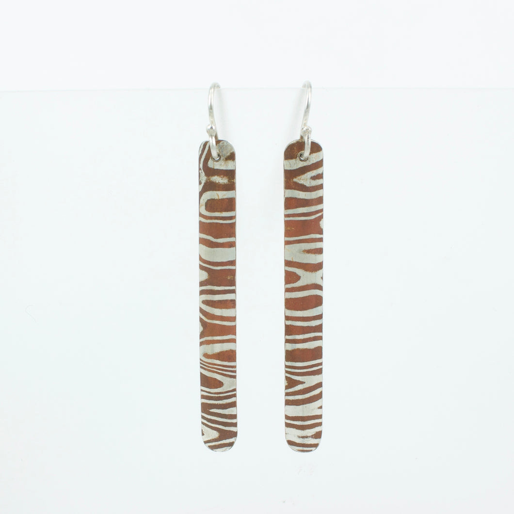 JD11: Mokume gane earrings
