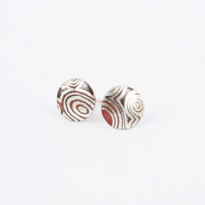 JD28: Mokume gane stud earrings