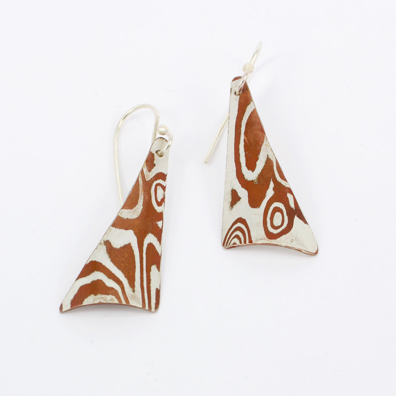 JD28: Mokume gane earrings