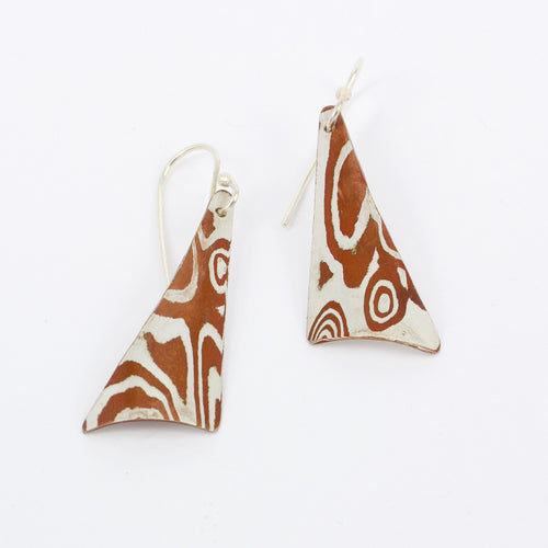 JD28: Mokume gane earrings