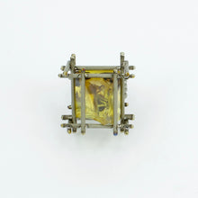 NA129: NZ Amber and titanium ring