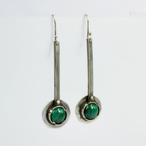 NG83 : Malachite drop earrings